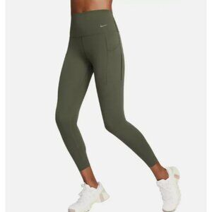 Nike Universa Dri-FIT High-Waisted 7/8 Leggings Womens Size XS Green Activewear